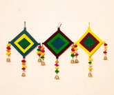 Woolen Kite Wall Pom Poms Hanging With Bells
